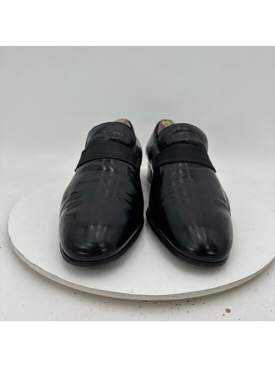 Salvatore Ferragamo Men Size 9.5D Black Patent Leather Tuxedo Loafer Dress Shoes main image 8